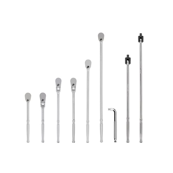 1/2 Inch Drive Ratchet, L-Handle, and Breaker Bar Set (9-Piece)